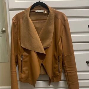 Tan Faux Leather Jacket